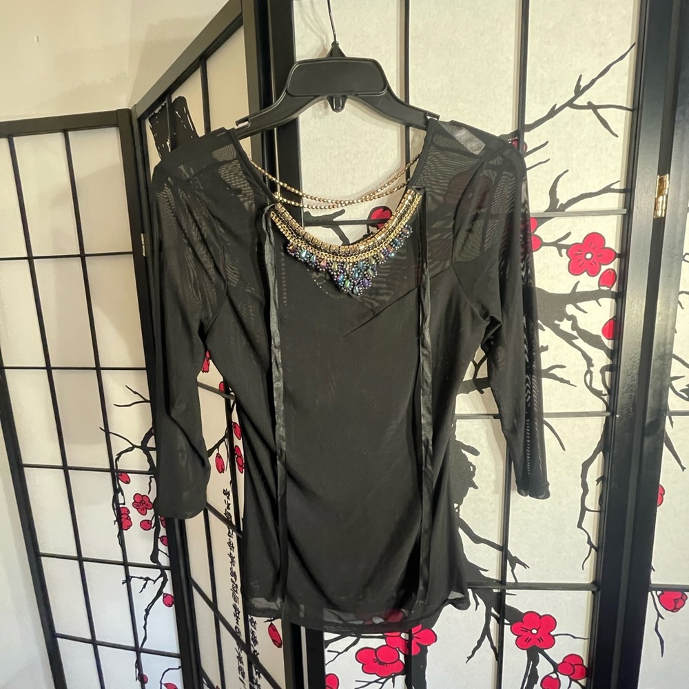 Rhinestone Laced Top